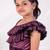 Purple plain net jumpsuit