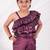 Purple plain net jumpsuit