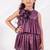 Purple plain net dress