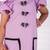 Purple plain crepe dress