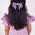Purple plain crepe dress