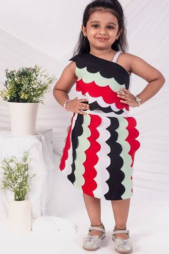 Multicolor plain faux polyester co ord set