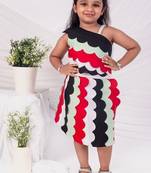 Multicolor plain faux polyester co ord set