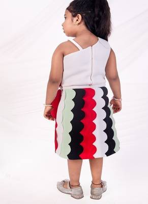 Multicolor plain faux polyester co ord set 3