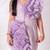 Purple embroidered organza dress