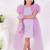 Purple plain net dress