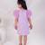 Purple plain net dress