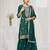 Peacock green  silk semi stitched wedding suits