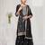 Black silk semi stitched wedding suits