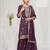 Wine silk semi stitched wedding suits