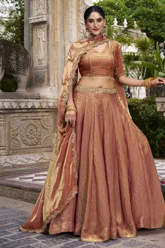 Fendi Fabric Chaniya Choli with Sequins and Thread Embroidery & Designer Belt