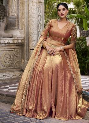 Fendi Fabric Chaniya Choli with Sequins and Thread Embroidery & Designer Belt 6