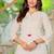 Off white embroidered cotton kurta and pant set