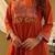 Rust orange embroidered cotton co-ord set