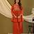 Rust orange embroidered cotton co-ord set