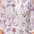 Purple white printed cotton kurta and pant set