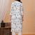 Blue white printed cotton kurta and pant set