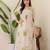 Off white floral printed cotton kurta and palazzo set