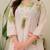 Off white floral printed cotton kurta and palazzo set