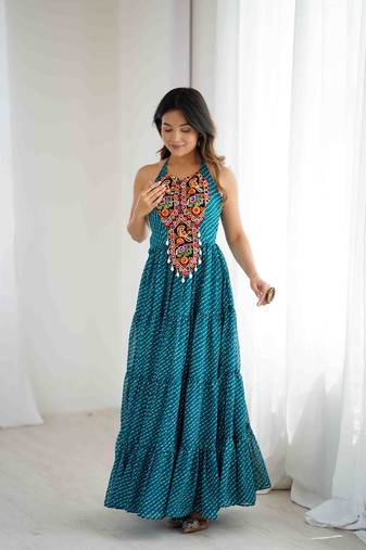 Navratri Special Printed Gown