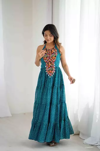 Navratri Special Printed Gown