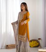 Heavy Georgette Palazzo Suit Set With Dupatta Festival Wear Suit Set 