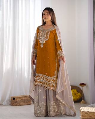 Heavy Georgette Palazzo Suit Set With Dupatta Festival Wear Suit Set  3