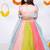 Multicolor embroidered cotton silk lehenga
