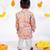Multicolor printed cotton silk kurta pyjama