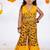 Yellow embroidered cotton co ord set