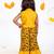 Yellow embroidered cotton co ord set