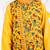Yellow embroidered cotton nehru jacket set