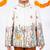 White printed cotton bandhgala set