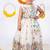 White printed cotton lehenga