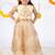 Beige embroidered organza anarkali gown