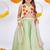 Green embroidered organza lehenga