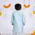 Blue plain cotton silk kurta pyjama