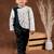 Black embroidered dupion bandhgala set
