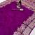 Dark Plum Color Designer Soft Dola Silk Saree