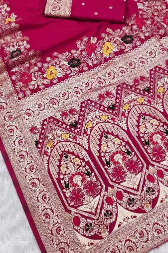 Rani Pink Color Designer Soft Dola Silk Saree