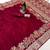 Maroon Color Designer Soft Dola Silk Saree