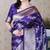 Soft silk banarasi jaal meenakari zari woven saree