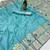 Seafoam Green Color Designer Soft Dola Silk Saree