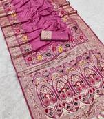 Pink Color Designer Soft Dola Silk Saree