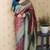 Soft silk banarasi zigzag meenakari zari woven saree