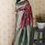 Soft silk banarasi zigzag meenakari zari woven saree