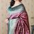 Soft silk banarasi zigzag meenakari zari woven saree