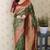 Soft silk banarasi zigzag meenakari zari woven saree