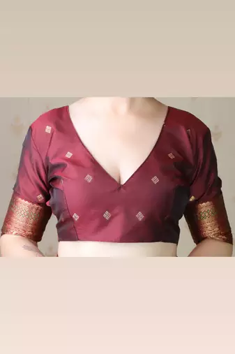 Soft silk banarasi zigzag meenakari zari woven saree