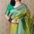 Soft silk banarasi zigzag meenakari zari woven saree
